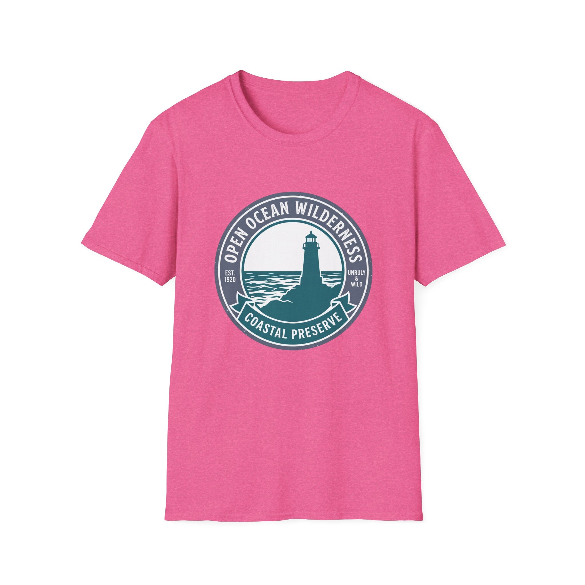 Coastal Preserve Lighthouse T-Shirt — Open Ocean Wilderness Graphic Tee