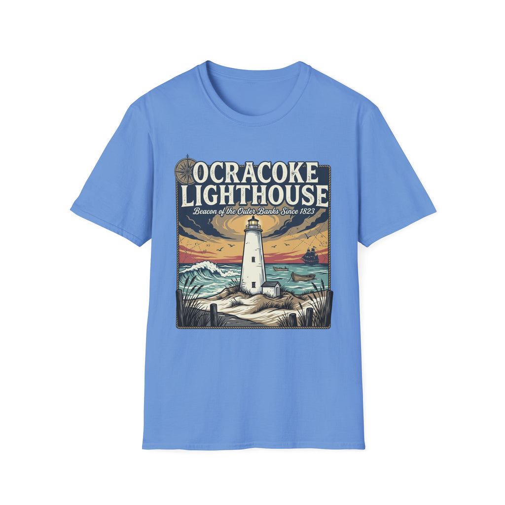 Ocracoke Lighthouse T-Shirt — Vintage Coastal Beacon Tee