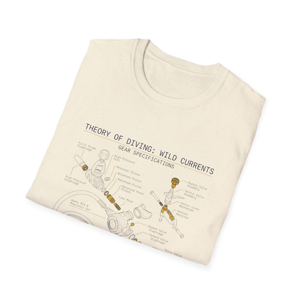 Ocean Current Map T-Shirt — 'Theory of Living with Currents' Nautical Graphic Tee