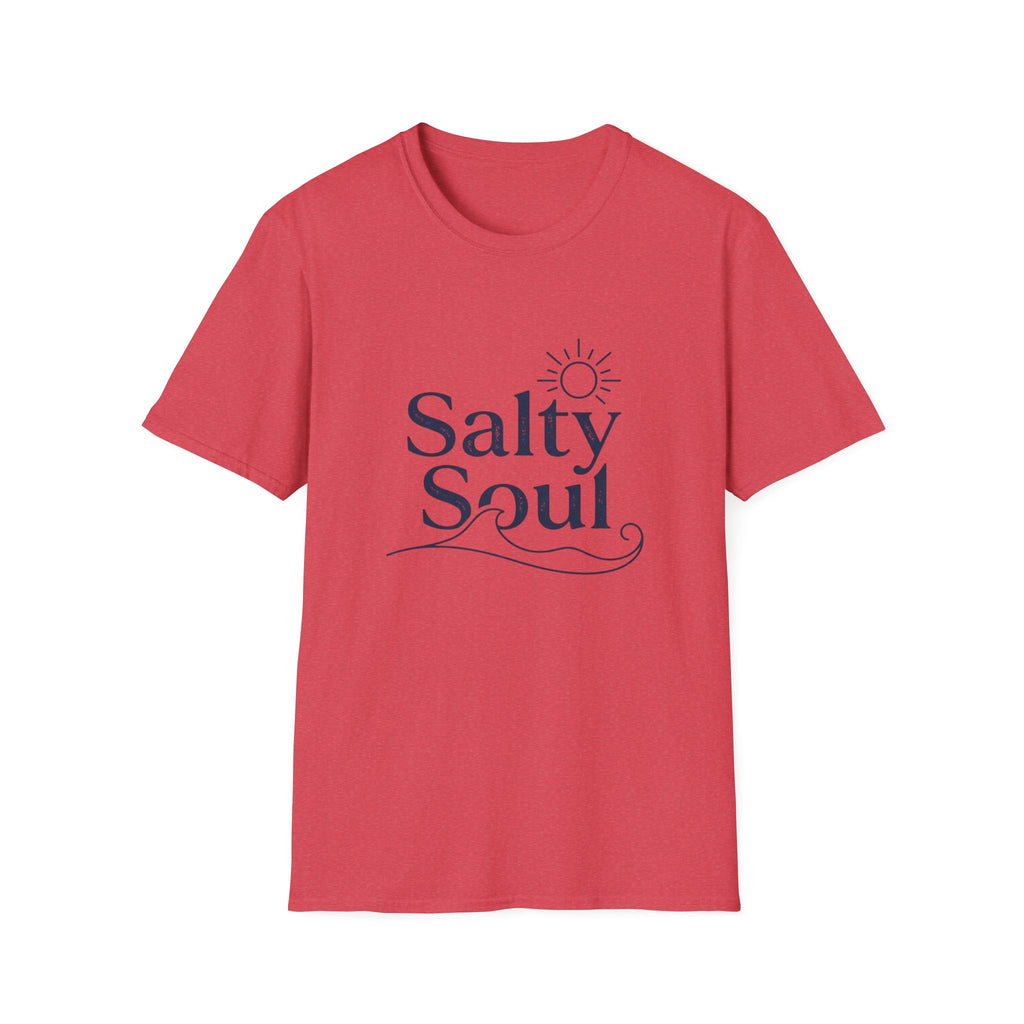 Salty Soul Beach T-Shirt — Nautical Sun & Wave Graphic Tee