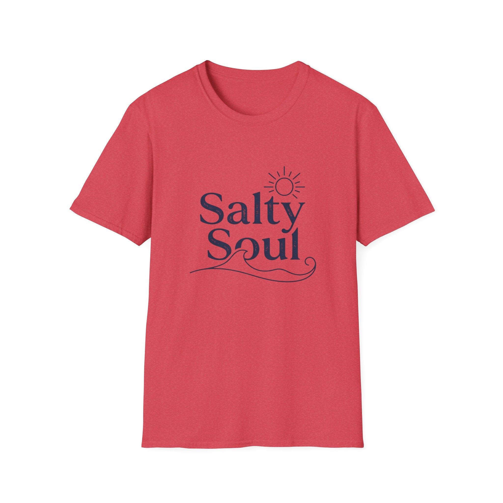 Salty Soul Beach T-Shirt — Nautical Sun & Wave Graphic Tee