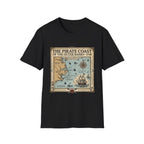 Pirate Coast Map T-Shirt — 'The Pirate Coast of the Outer Banks • 1718' Vintage Nautical Tee