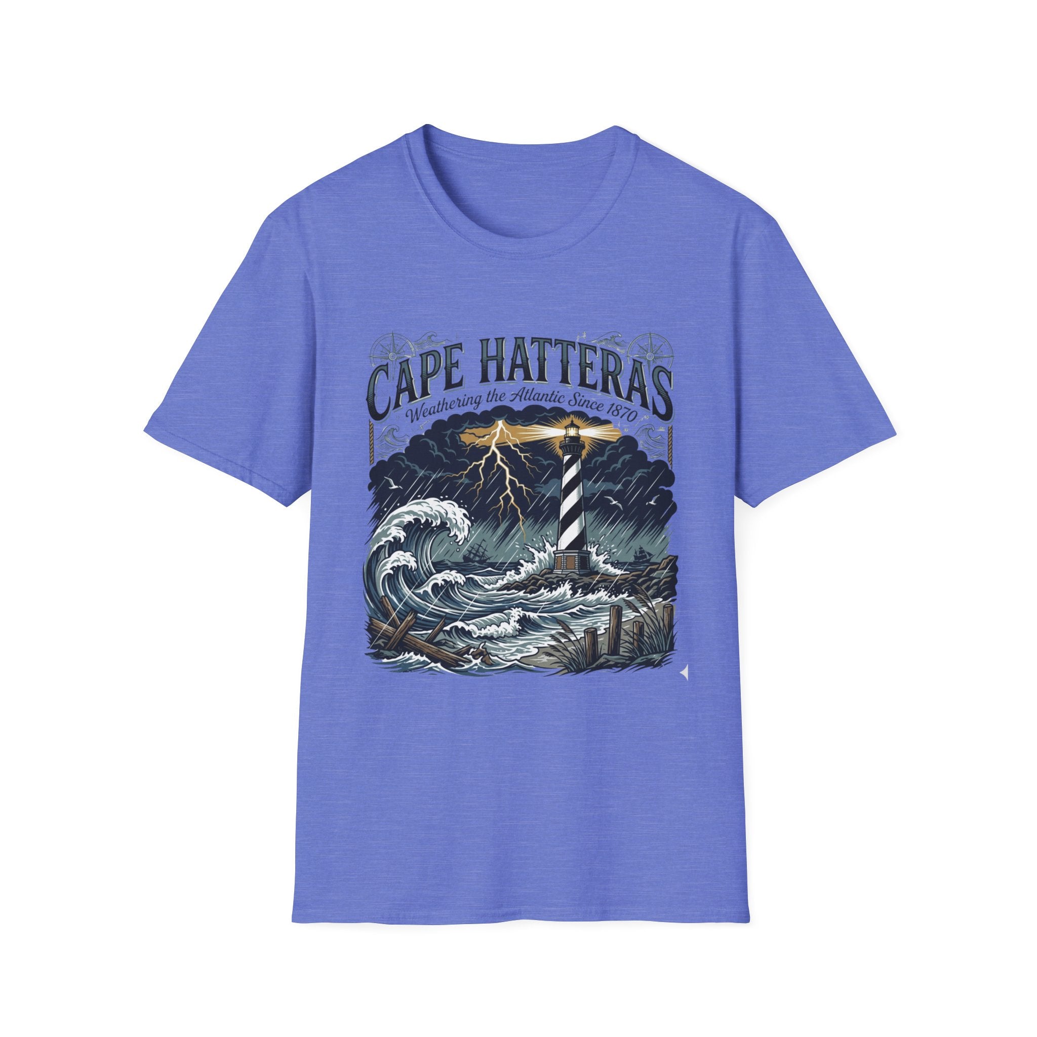 Cape Hatteras Lighthouse Storm T-Shirt — Weathering the Atlantic Since 1870