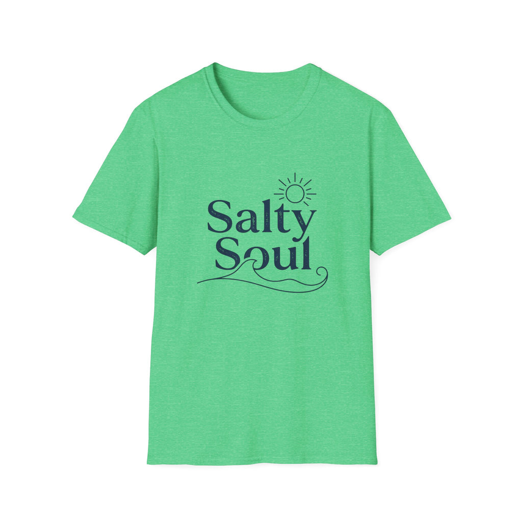 Salty Soul Beach T-Shirt — Nautical Sun & Wave Graphic Tee