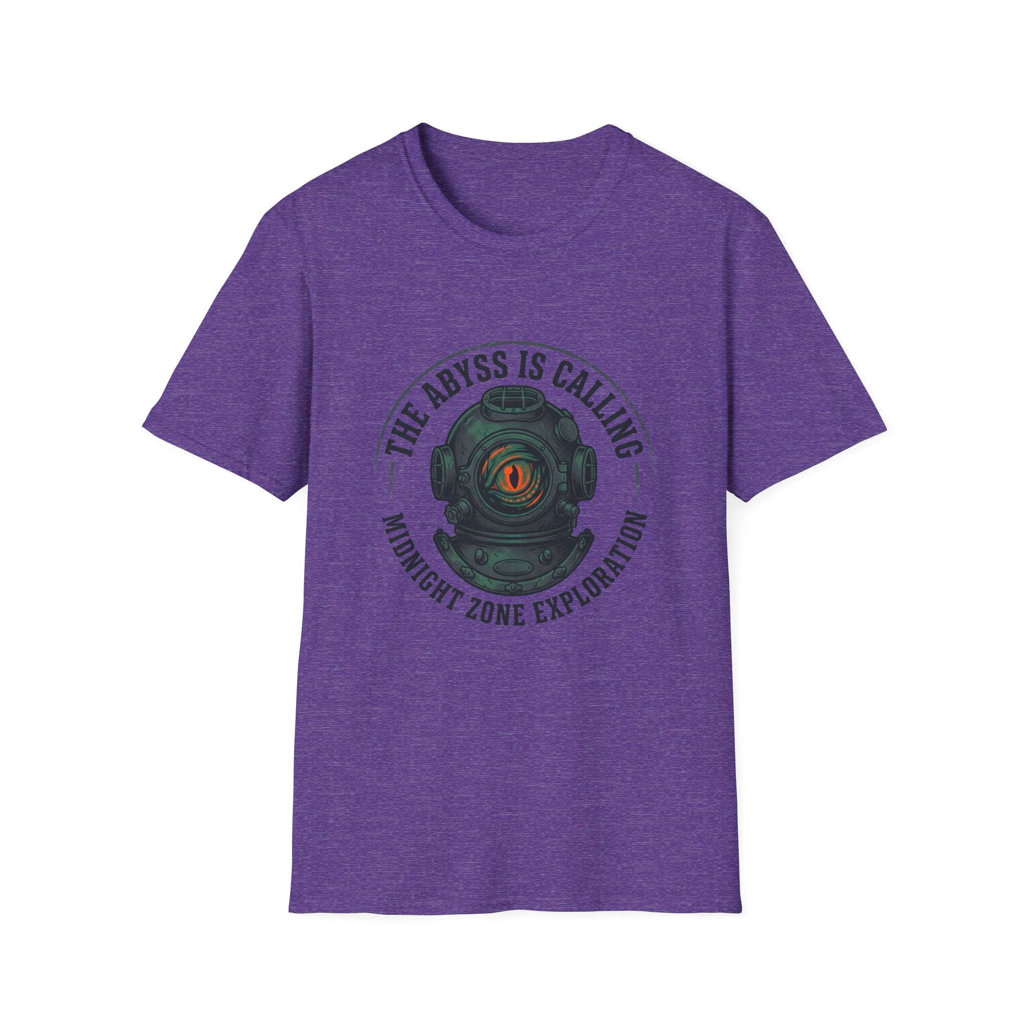 The Abyss Is Calling T-Shirt — Midnight Zone Diver Helmet Graphic Tee