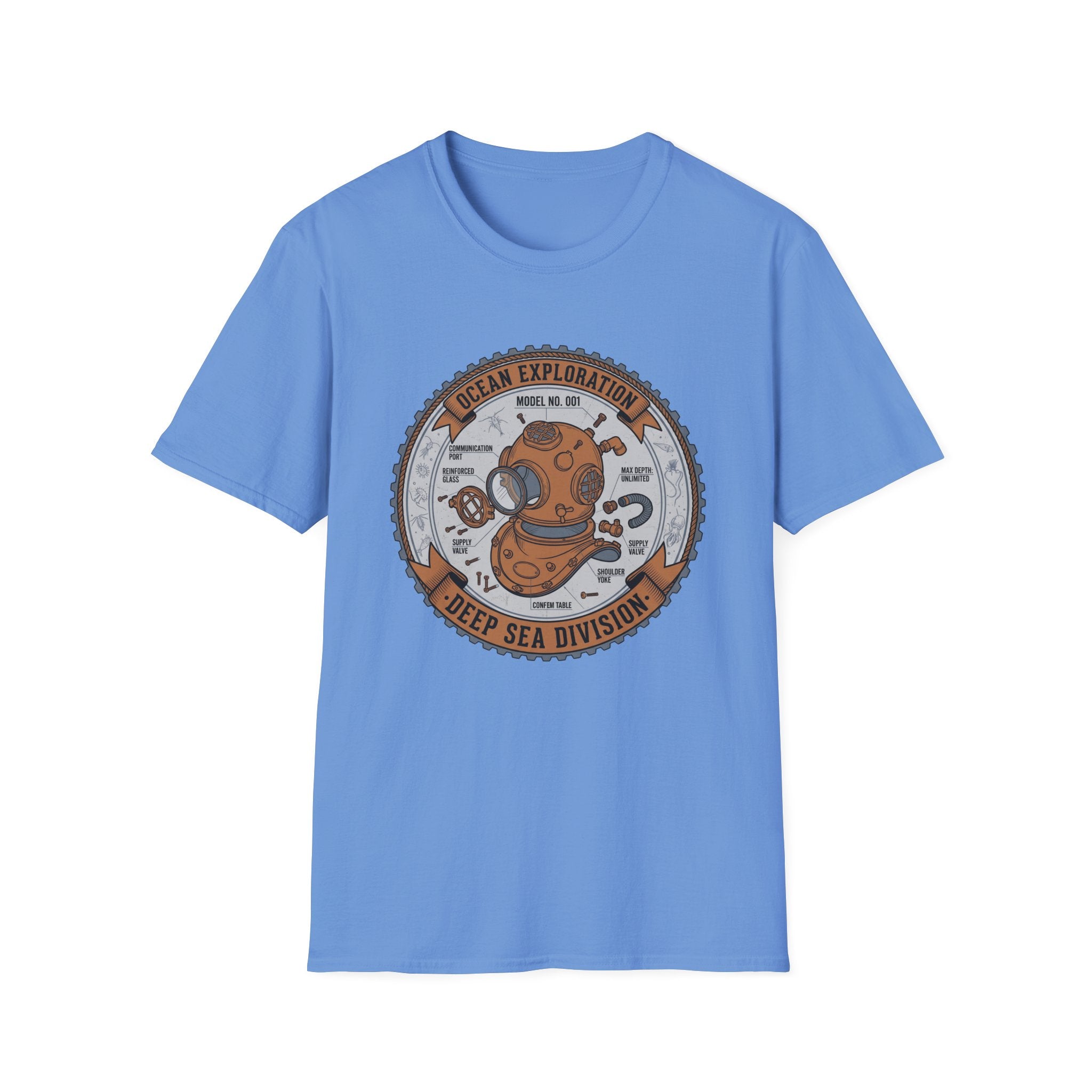 Deep Sea Division T-Shirt — Ocean Exploration Vintage Diving Helmet Tee