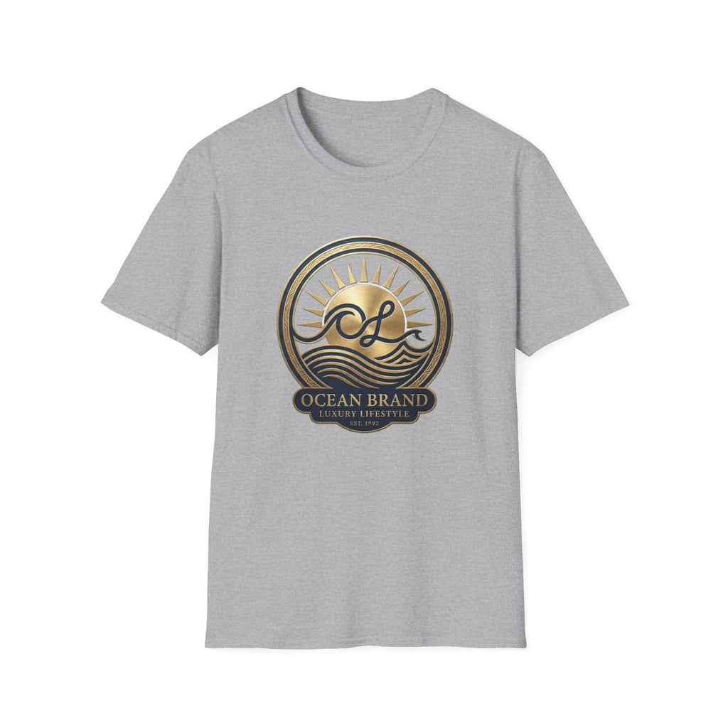Ocean Brand Vintage Logo T-Shirt — Nautical Sun & Waves Graphic