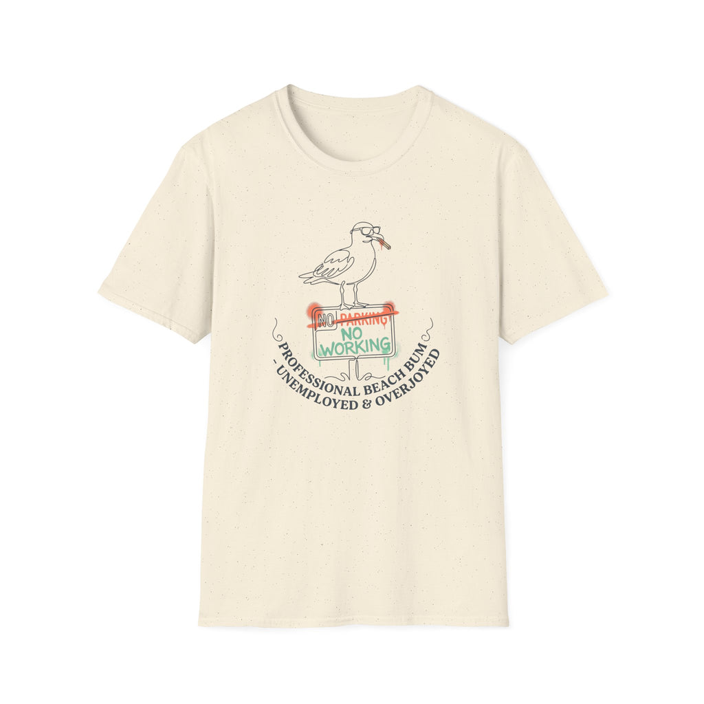 Seagull 'No Working' Beach T-Shirt — Professional Beach Bum Tee