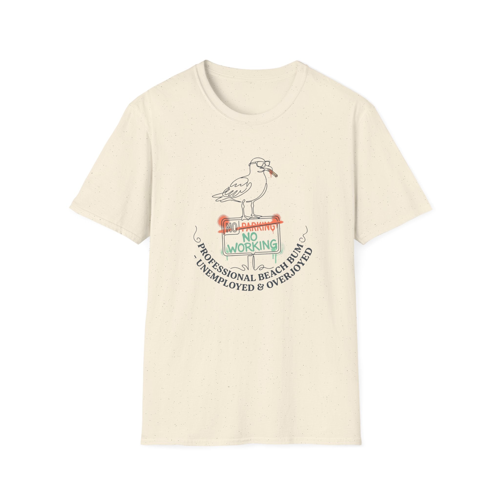 Seagull 'No Working' Beach T-Shirt — Professional Beach Bum Tee