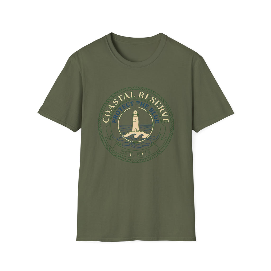 Coastal Reserve Lighthouse T-Shirt — "Protect the Blue" Ocean Conservation Tee