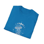 Moon Phase Jellyfish T-Shirt - Celestial Ocean Graphic Tee
