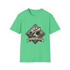 Shark Vintage Crest T-Shirt — "Respect the Current" Nautical Graphic Tee