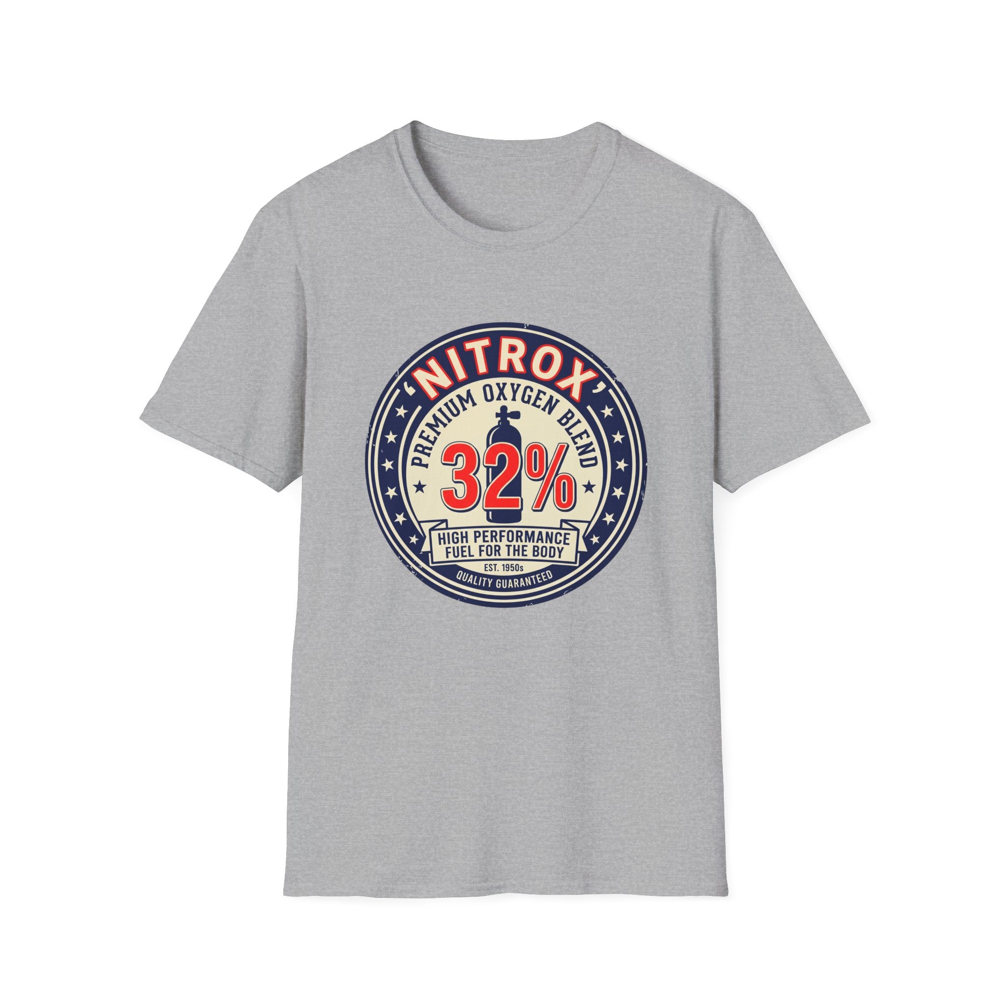 Nitrox 32% Dive T-Shirt — Premium Scuba Diving Oxygen Blend Tee