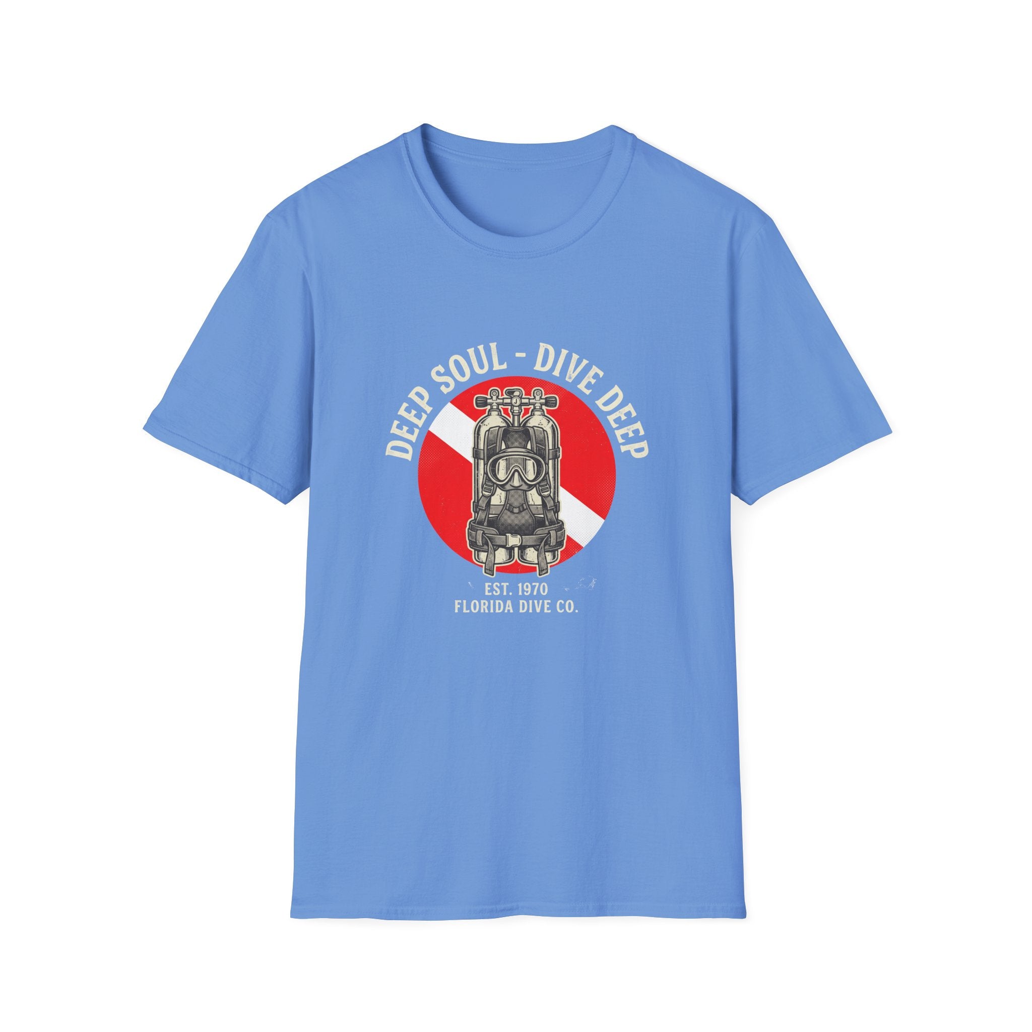 T-Shirt — Dive Flag Scuba Regulator Design (“Dive Your Soul: Dive Deep”)