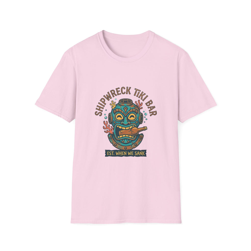 Shipwreck Tiki Bar T-Shirt — Retro Tropical 'Est. When We Sank' Graphic Tee