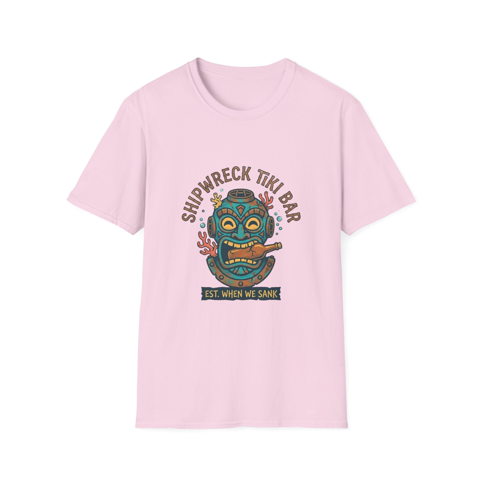Shipwreck Tiki Bar T-Shirt — Retro Tropical 'Est. When We Sank' Graphic Tee