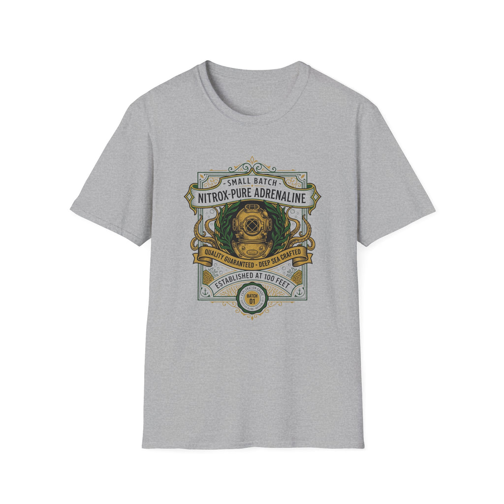 Nitrox Pure Adrenaline Graphic T-Shirt — Vintage Diving Emblem Tee