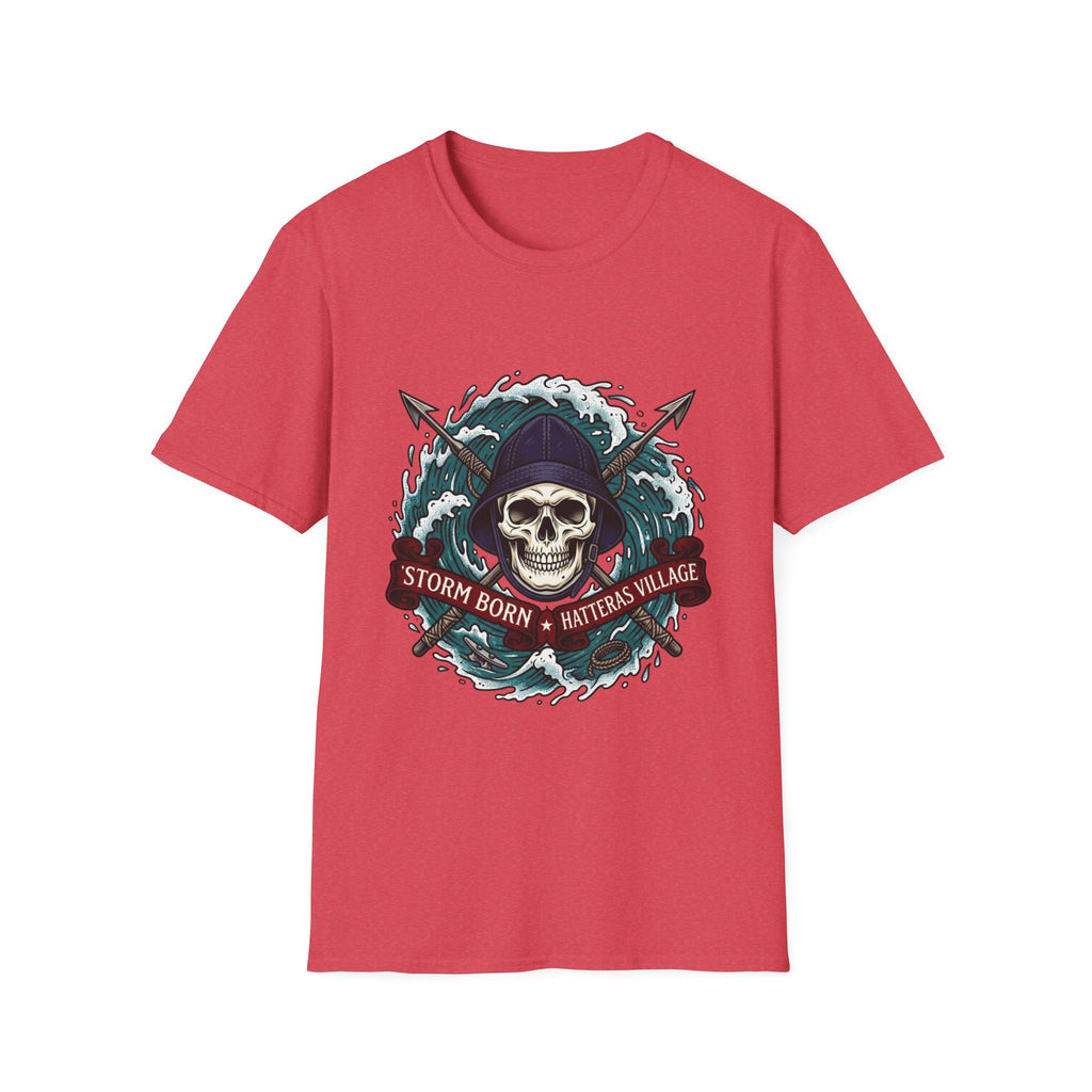 Skull Mariner T-Shirt — "Storm Born, Hatteras Village" Nautical Graphic Tee