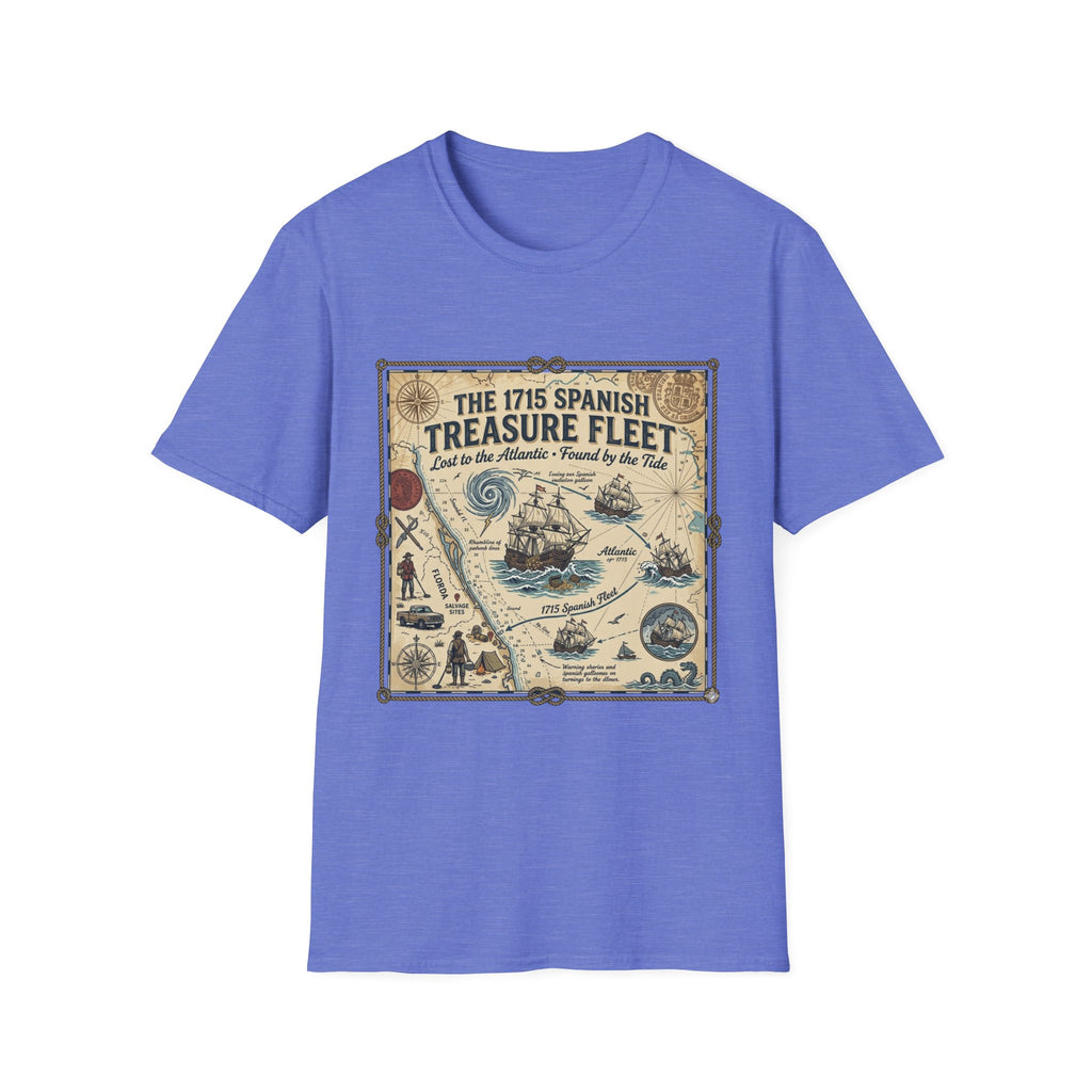 Treasure Fleet T-Shirt — 1715 Spanish Shipwreck Map Vintage Dive Tee