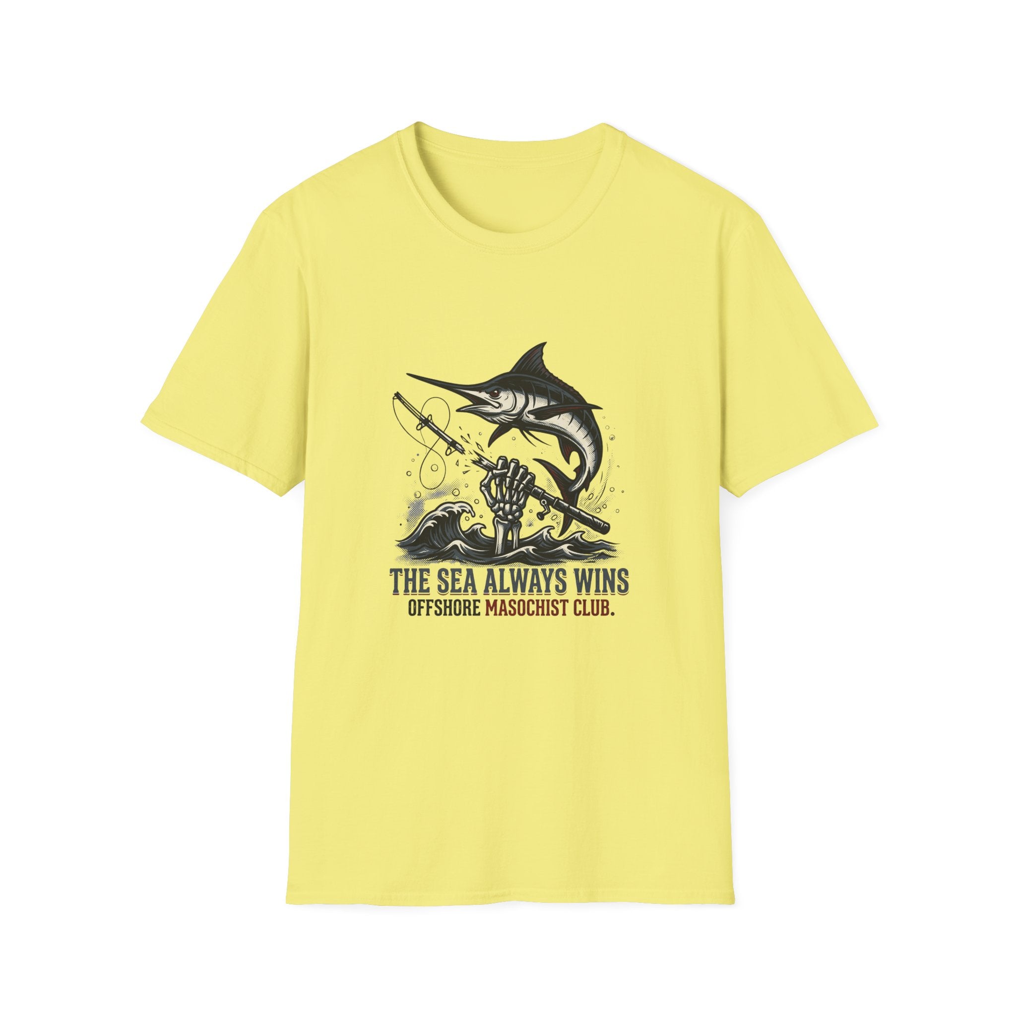 The Sea Always Wins Marlin T-Shirt - Offshore Fishing Graphic Tee
