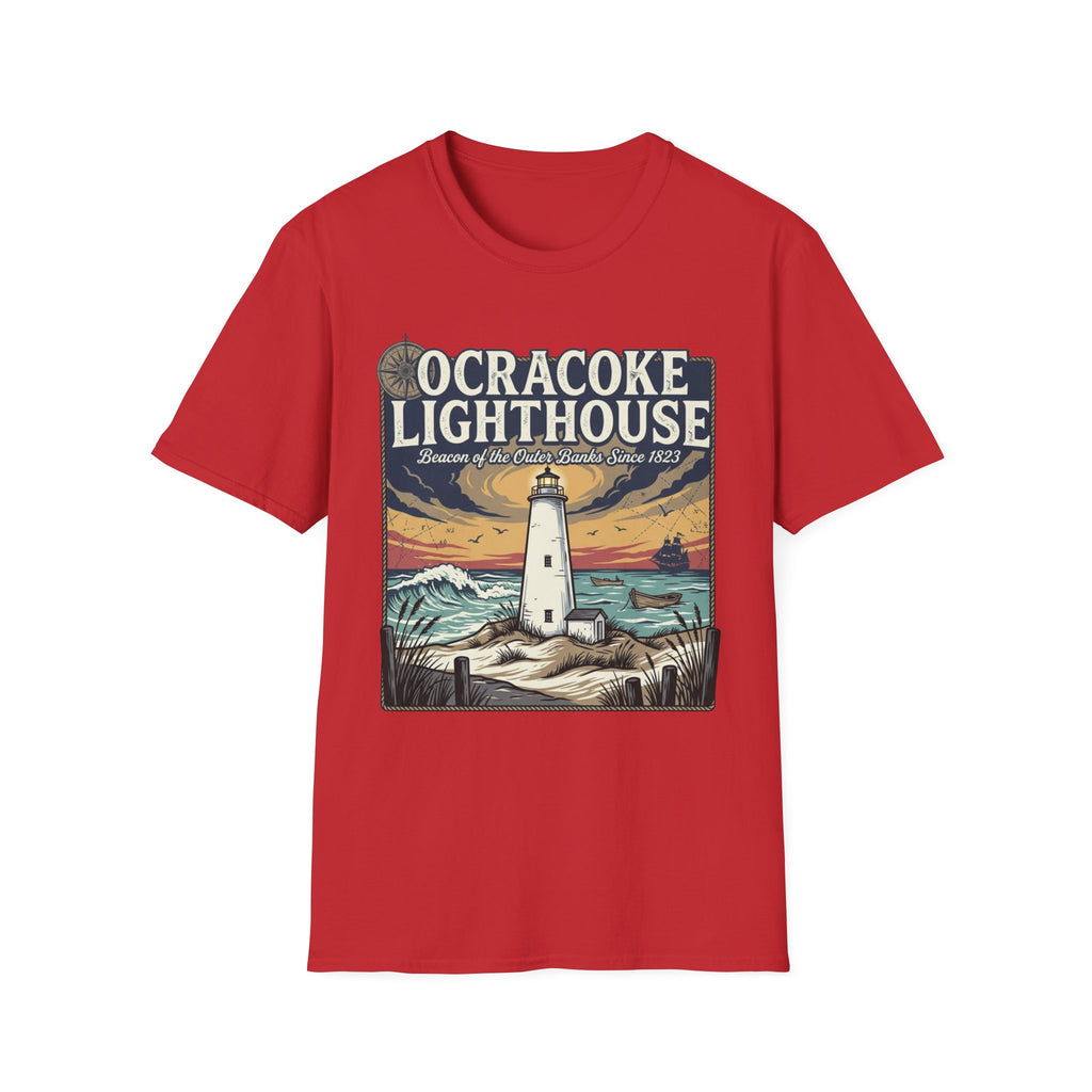Ocracoke Lighthouse T-Shirt — Vintage Coastal Beacon Tee
