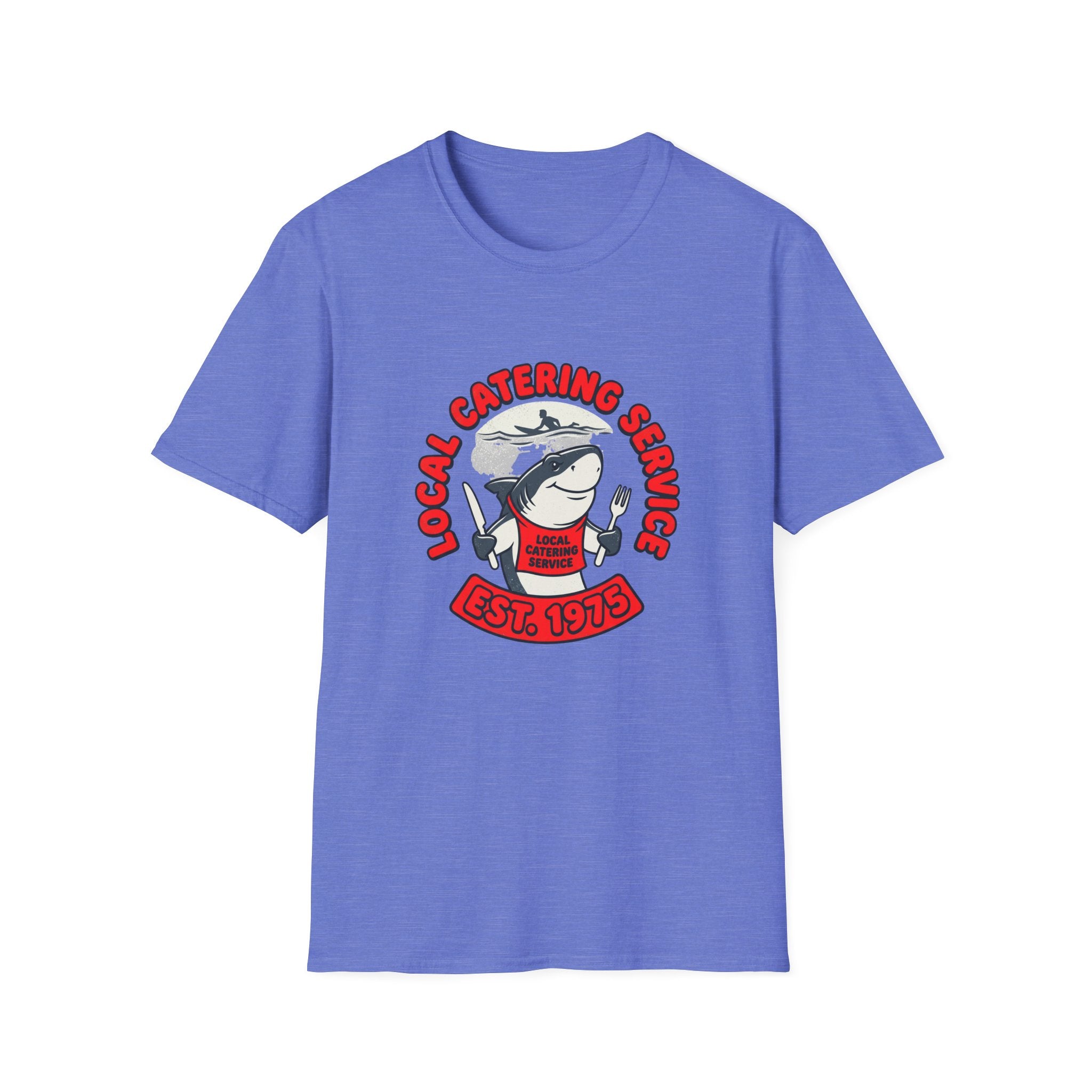 Local Catering Service Shark T-Shirt — 'Est. 1978' Retro Chef Logo Tee