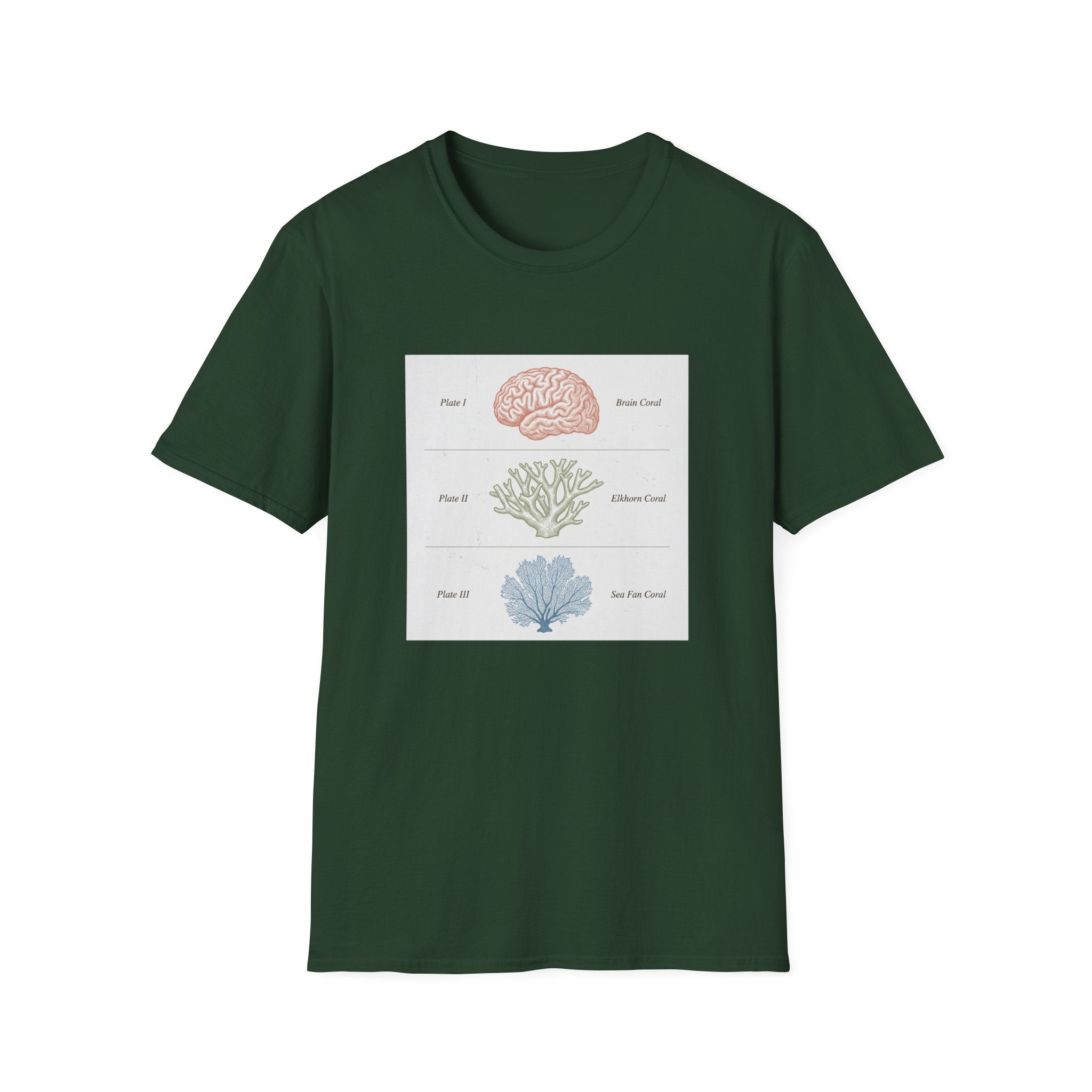 Brain, Coral, Sea Life T-Shirt – "Plant It, Grow It, Love It" Ocean Anatomy Tee