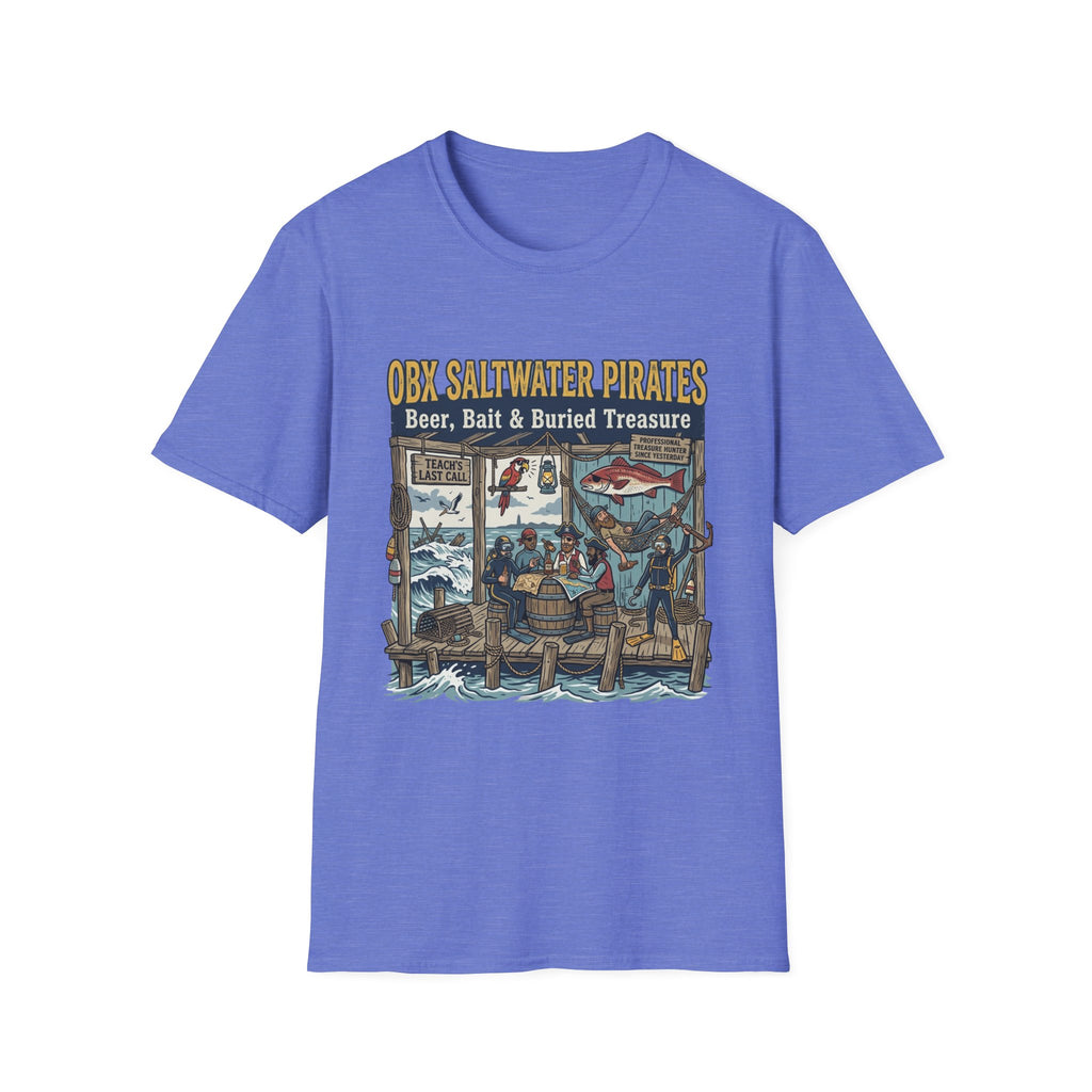 OBX Saltwater Pirates T-Shirt — Beer, Bait & Buried Treasure Coastal Tee