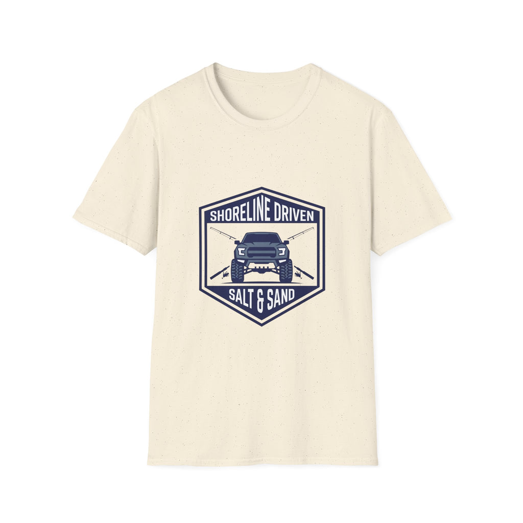 Shoreline Driven Salt & Sand T-Shirt — Coastal 4x4 Beach Adventure Tee
