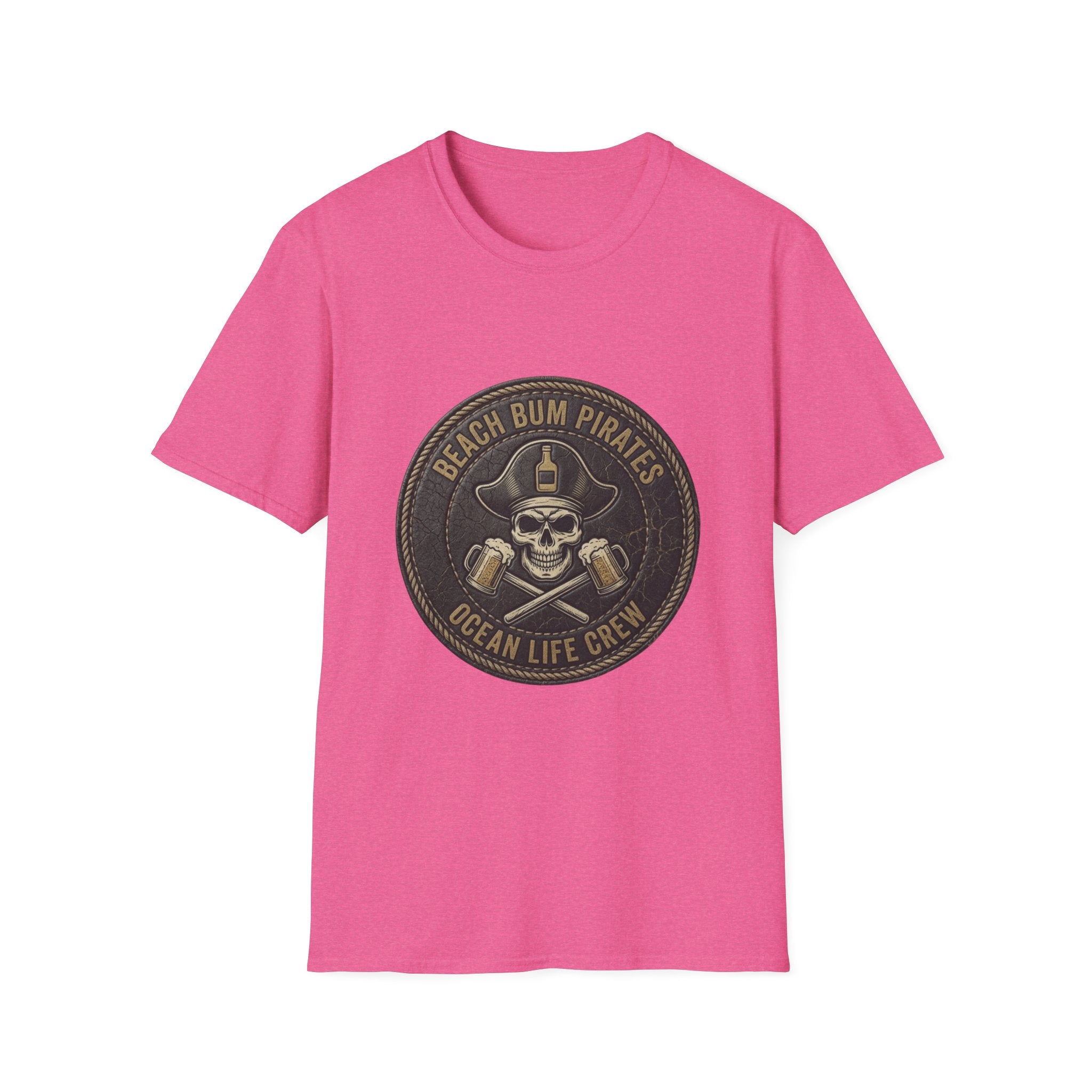 Beach Bum Pirates T-Shirt — Ocean Life Crew Skull Logo Tee
