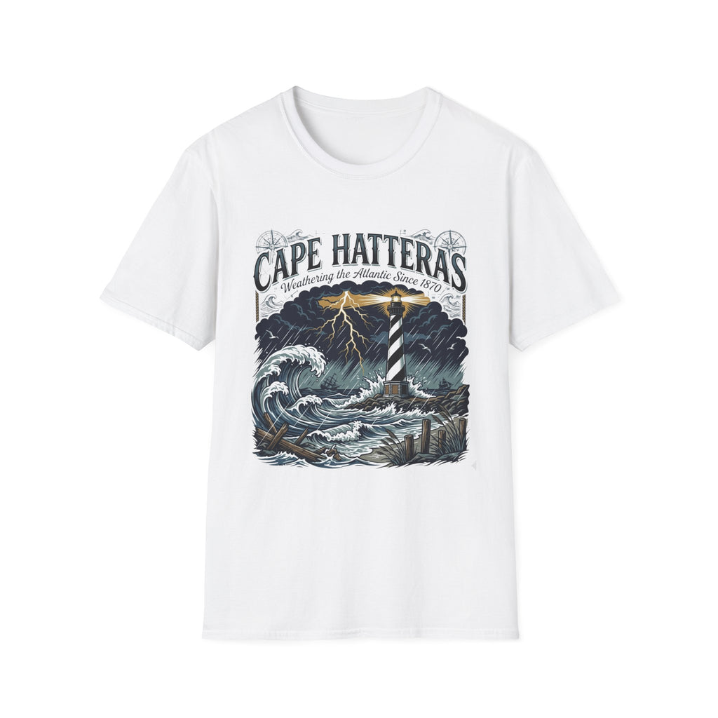 Cape Hatteras Lighthouse Storm T-Shirt — Weathering the Atlantic Since 1870