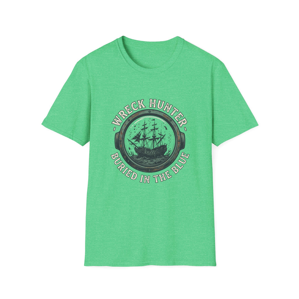 Wreck Hunter T‑Shirt — 'Buried in the Blue' Vintage Shipwreck Design