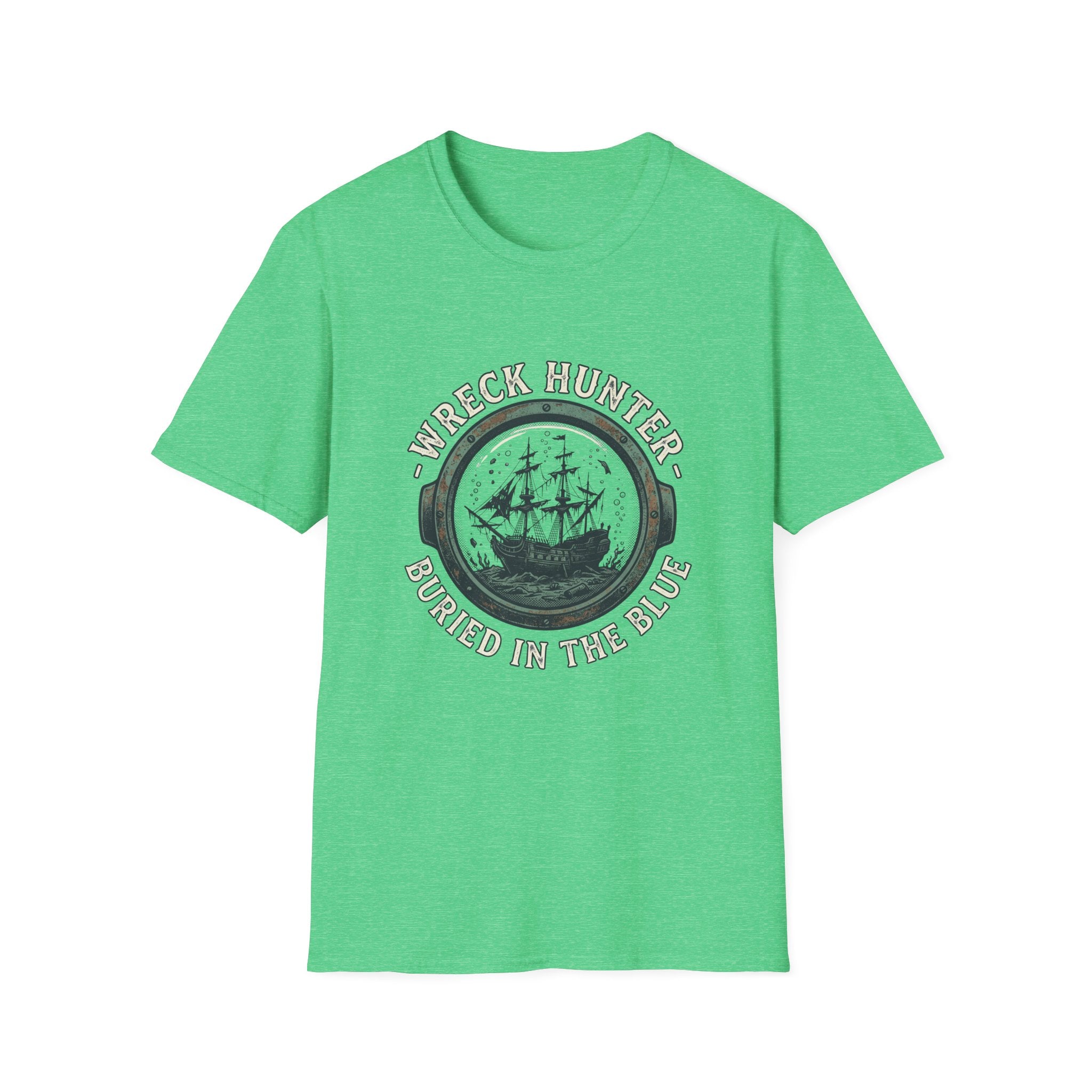Wreck Hunter T‑Shirt — 'Buried in the Blue' Vintage Shipwreck Design