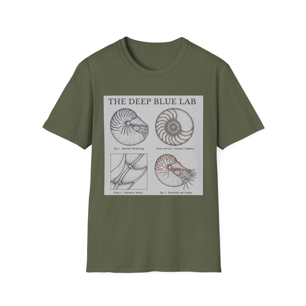 Nautilus Anatomy T-Shirt – The Deep Blue Lab Vintage Sea Life Tee