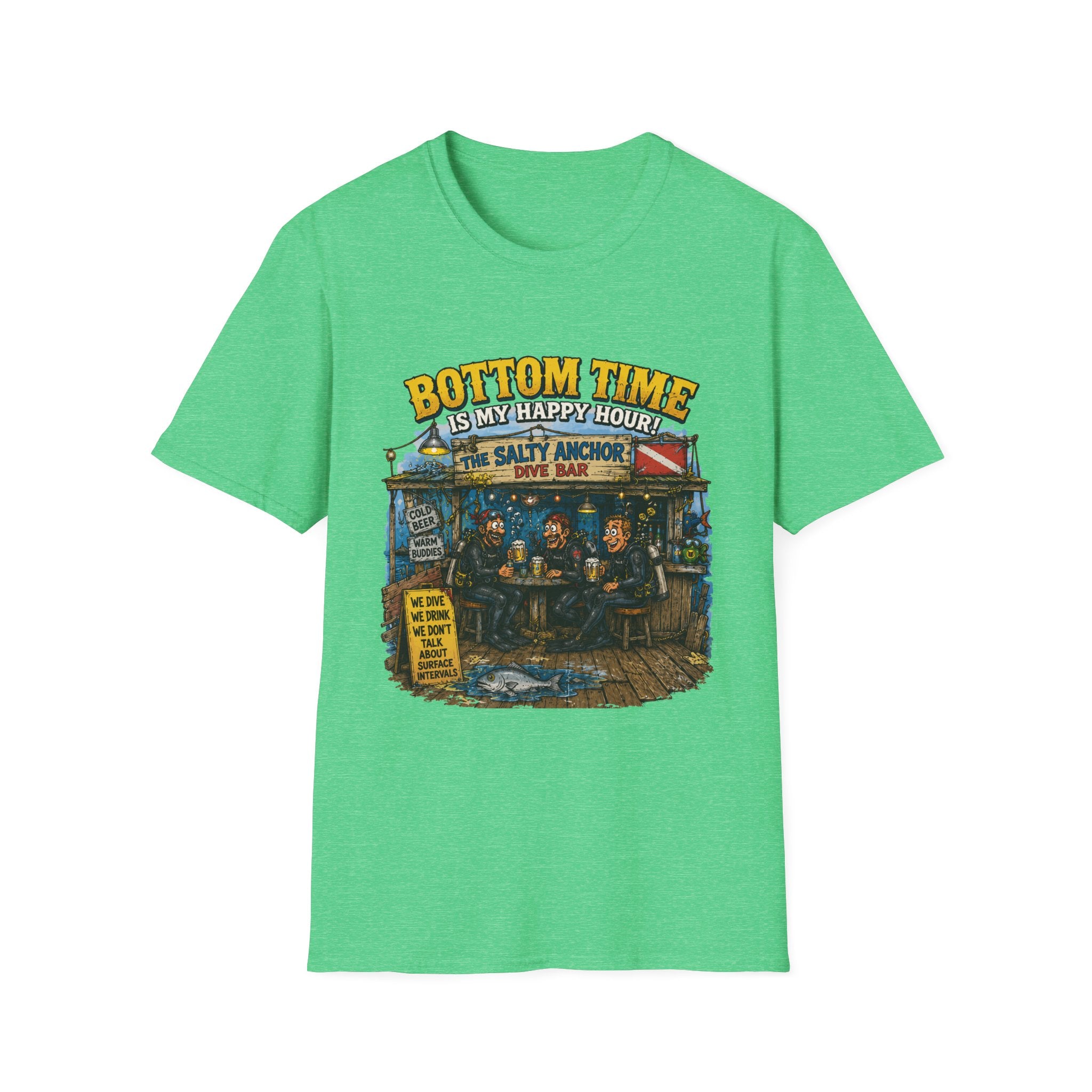 Bottom Time Is My Happy Hour T-Shirt — Salty Anchor Dive Bar Graphic Tee