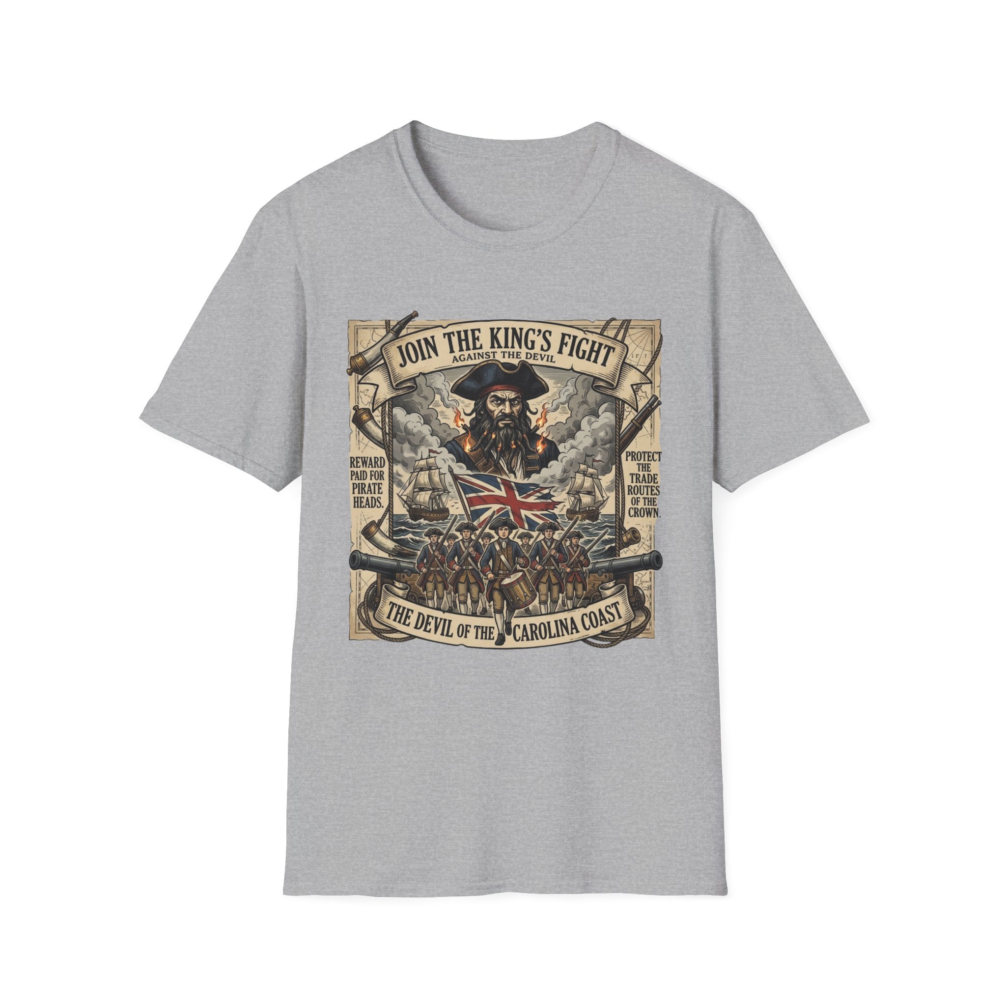 Pirate Propaganda T-Shirt — "Join the King's Fight" Vintage Nautical Design