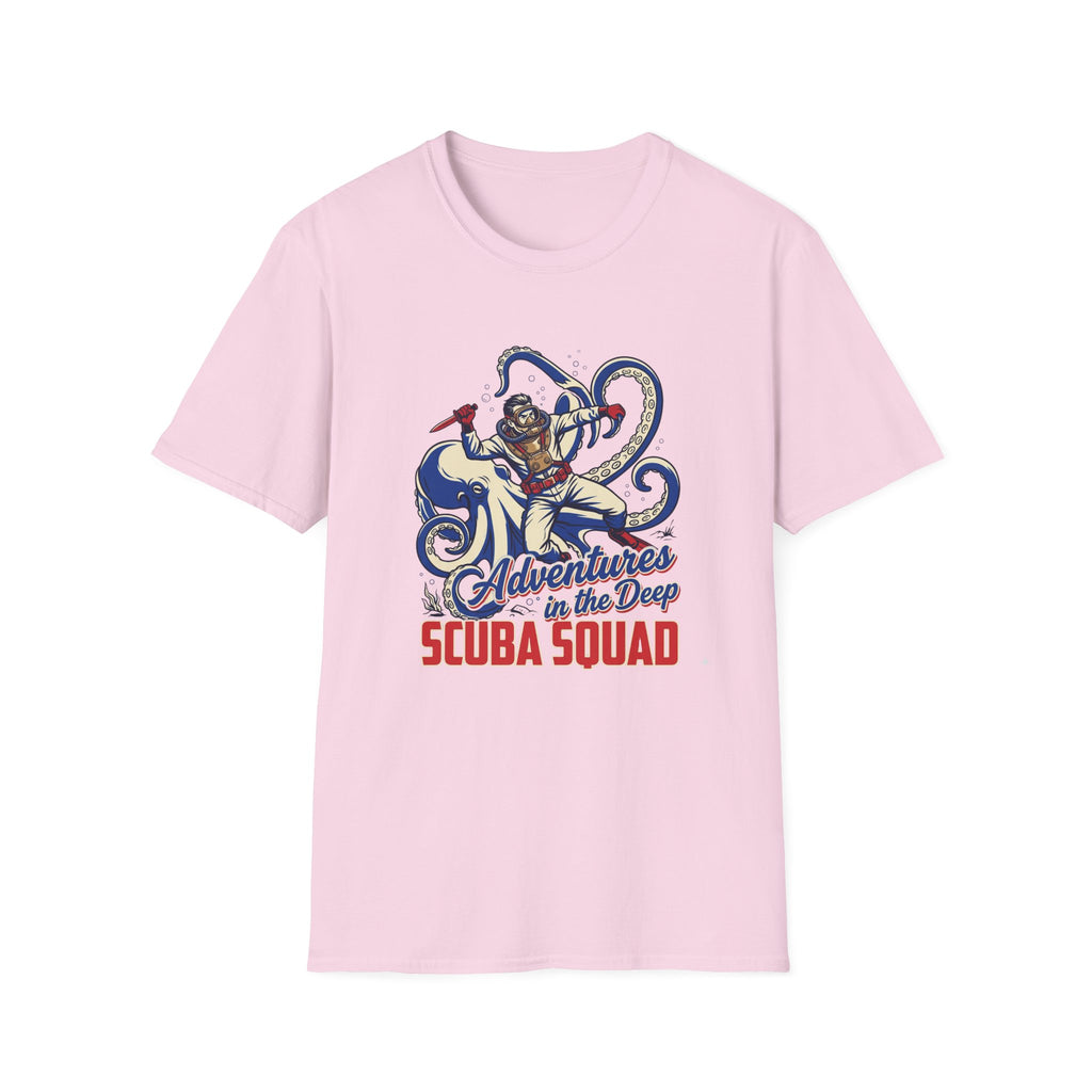 Scuba Squad T-Shirt — 'Adventures in the Deep' Vintage Diver Octopus Graphic Tee