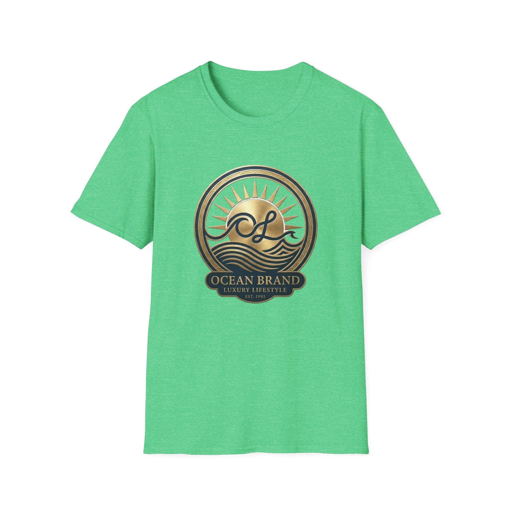 Ocean Brand Vintage Logo T-Shirt — Nautical Sun & Waves Graphic