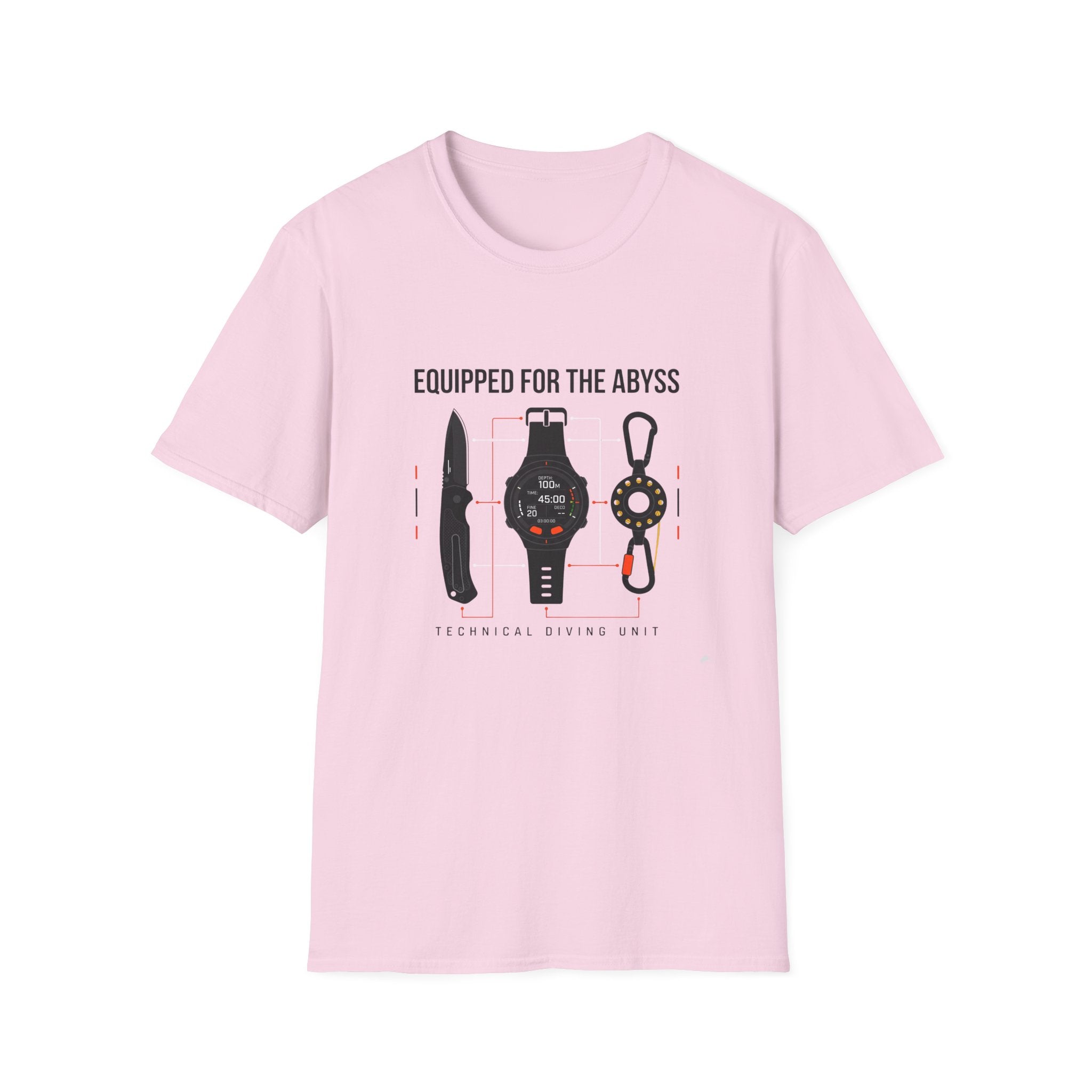Equipped for the Abyss Scuba Gear T-Shirt — Technical Diving Tools Tee