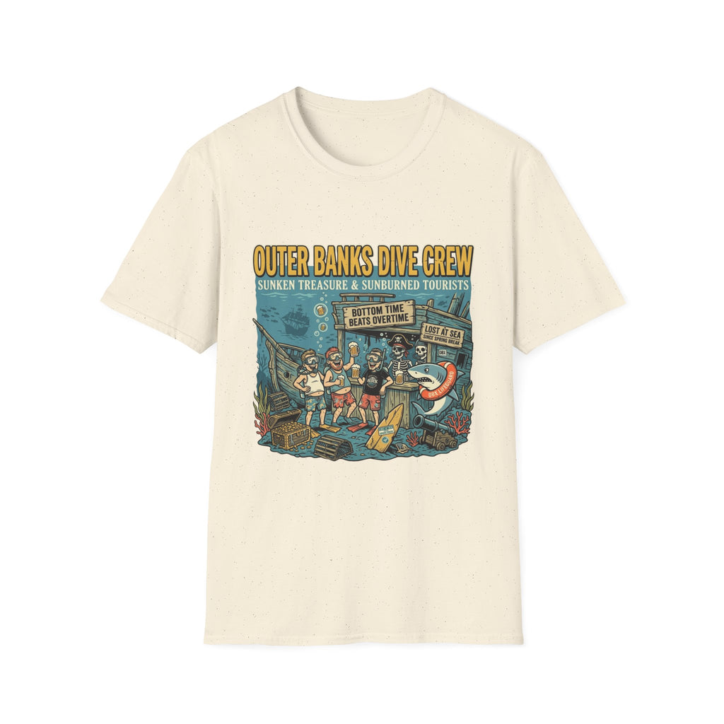 Outer Banks Dive Crew T-Shirt — Sunken Treasure & Sunburned Tourists