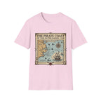 Pirate Coast Map T-Shirt — 'The Pirate Coast of the Outer Banks • 1718' Vintage Nautical Tee