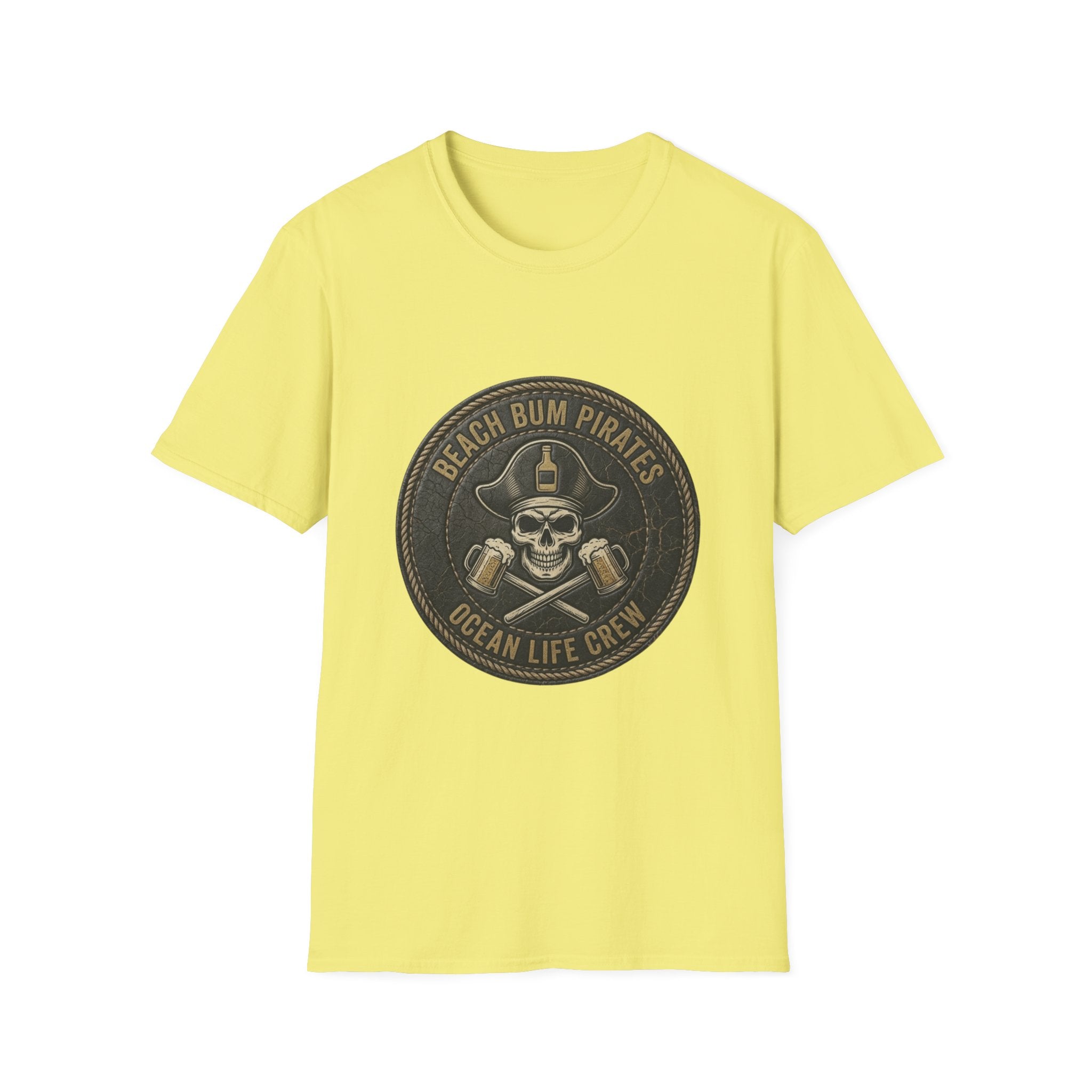Beach Bum Pirates T-Shirt — Ocean Life Crew Skull Logo Tee