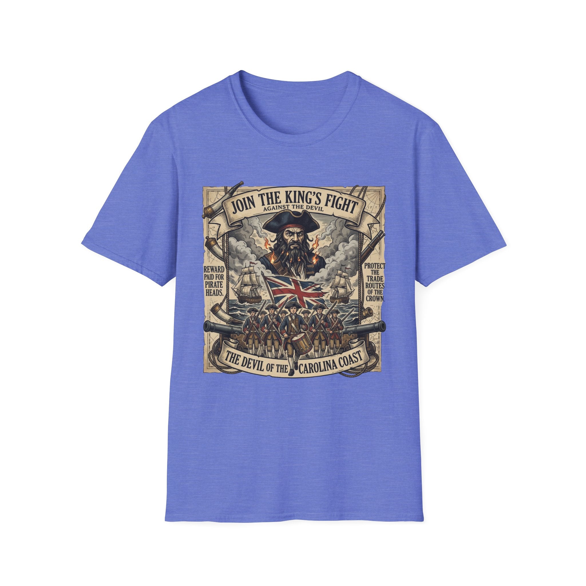 Pirate Propaganda T-Shirt — "Join the King's Fight" Vintage Nautical Design