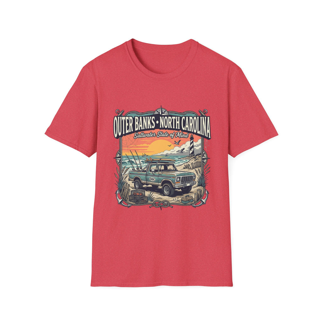 Outer Banks North Carolina T-Shirt — "Saltwater State of Mind" Beach Vintage Tee