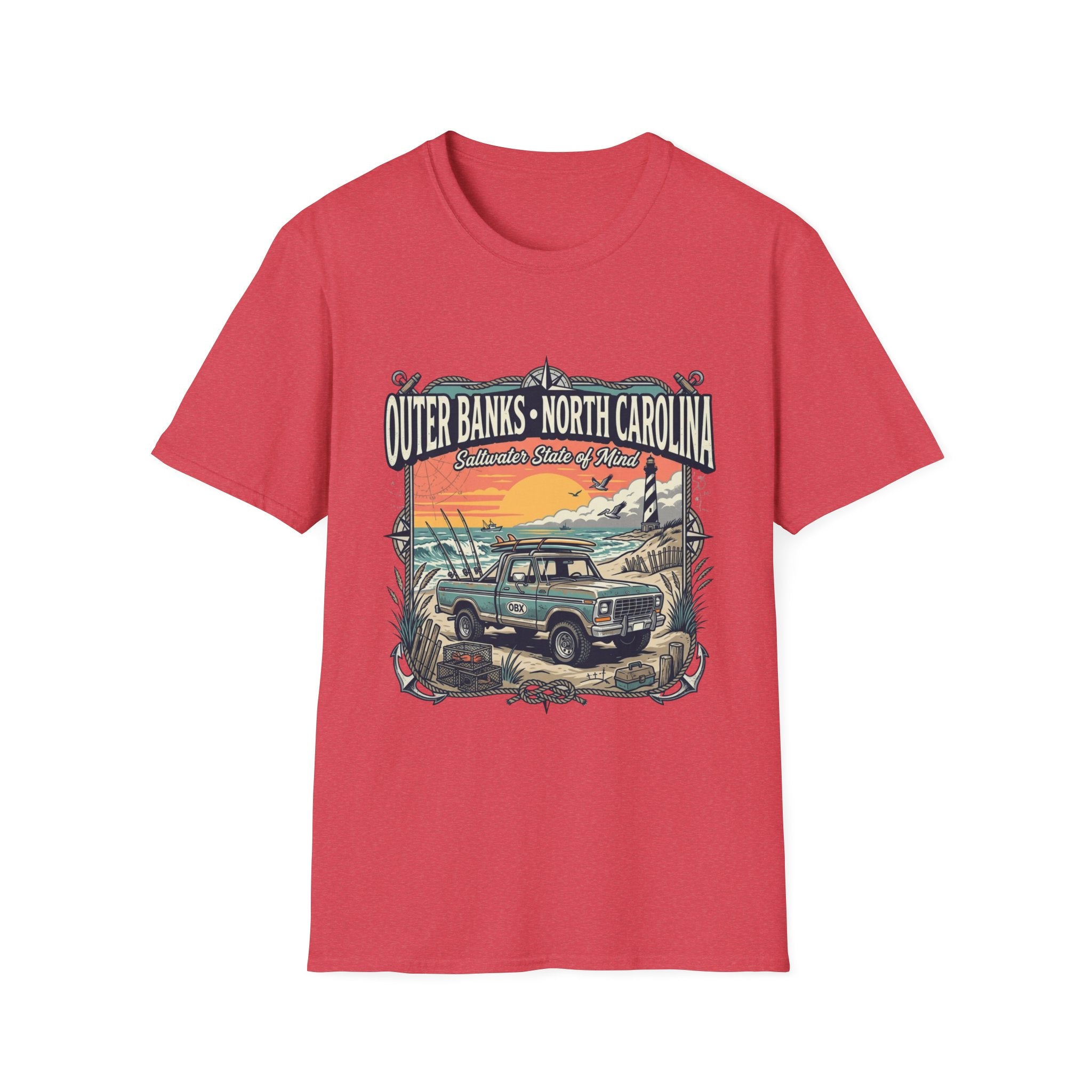 Outer Banks North Carolina T-Shirt — "Saltwater State of Mind" Beach Vintage Tee