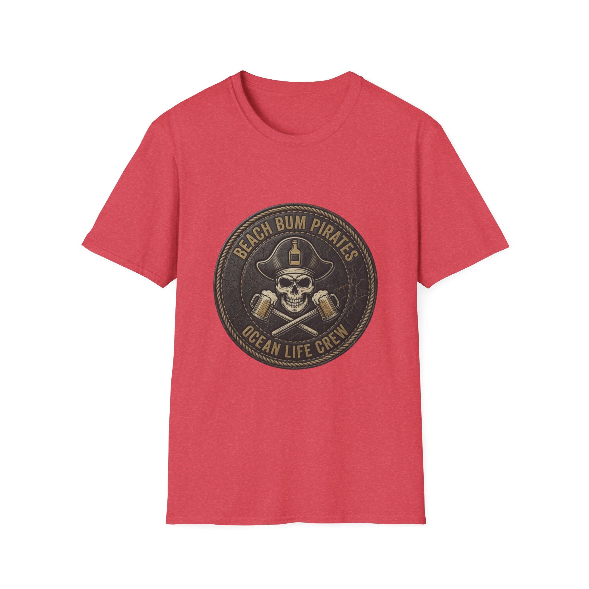 Beach Bum Pirates T-Shirt — Ocean Life Crew Skull Logo Tee