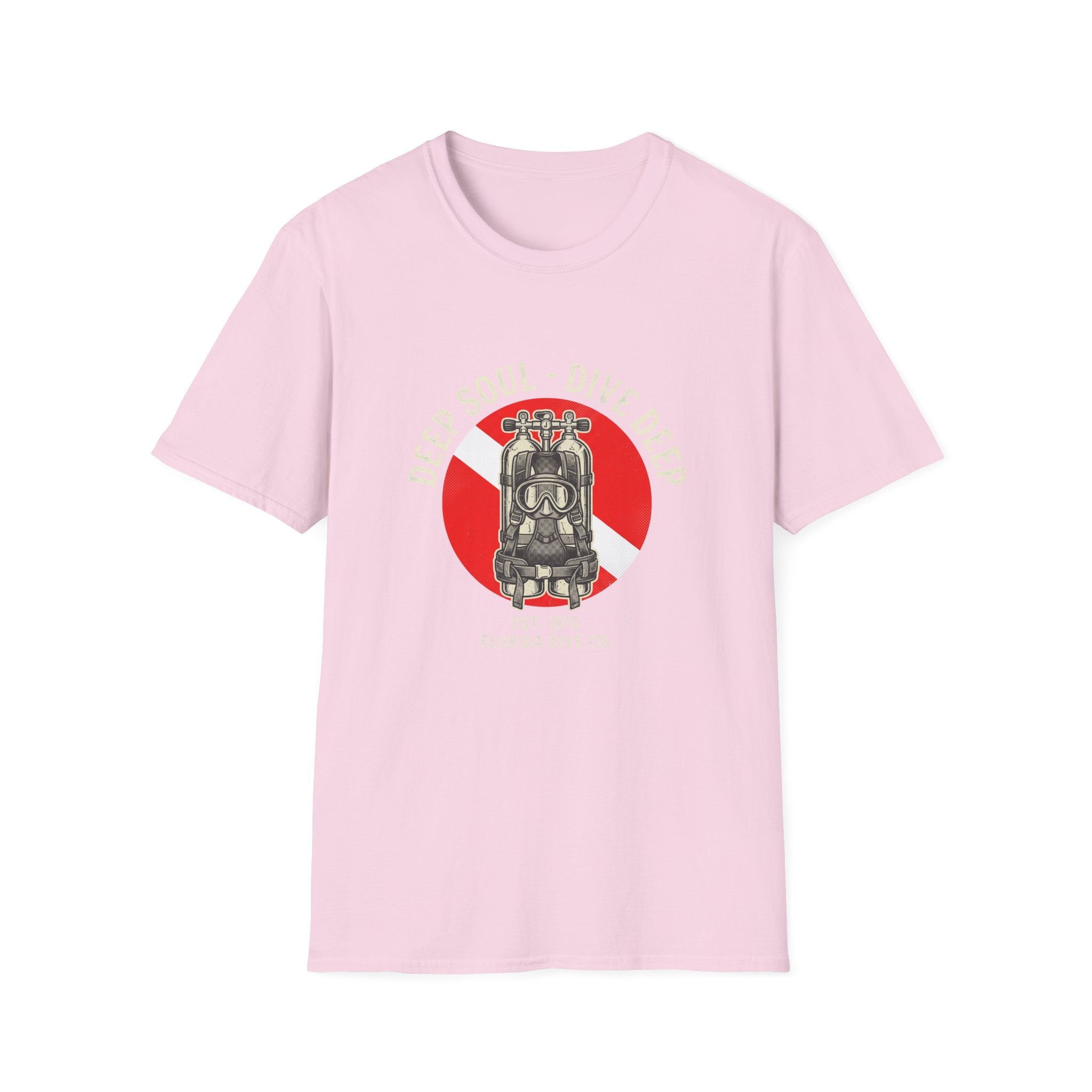 T-Shirt — Dive Flag Scuba Regulator Design (“Dive Your Soul: Dive Deep”)