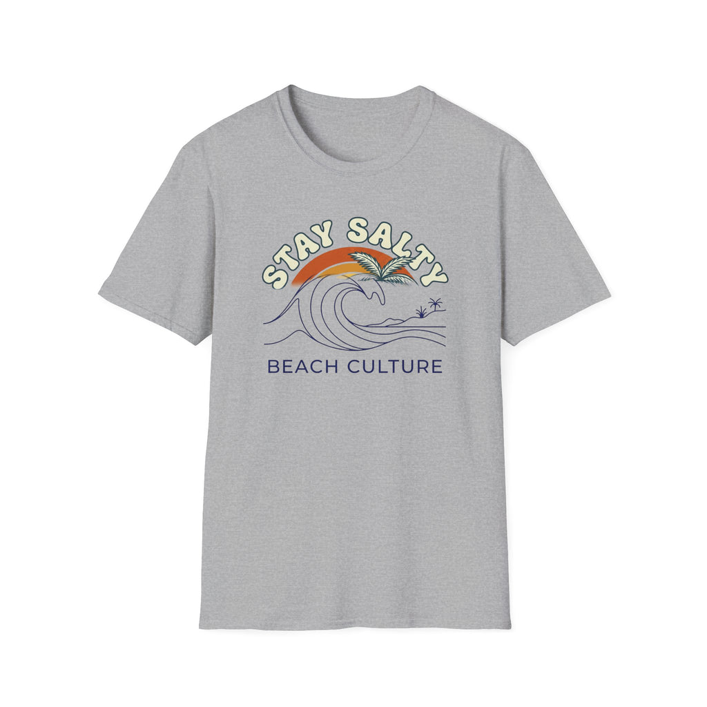 Stay Salty Beach Culture T-Shirt — Retro Wave Surf Graphic Tee