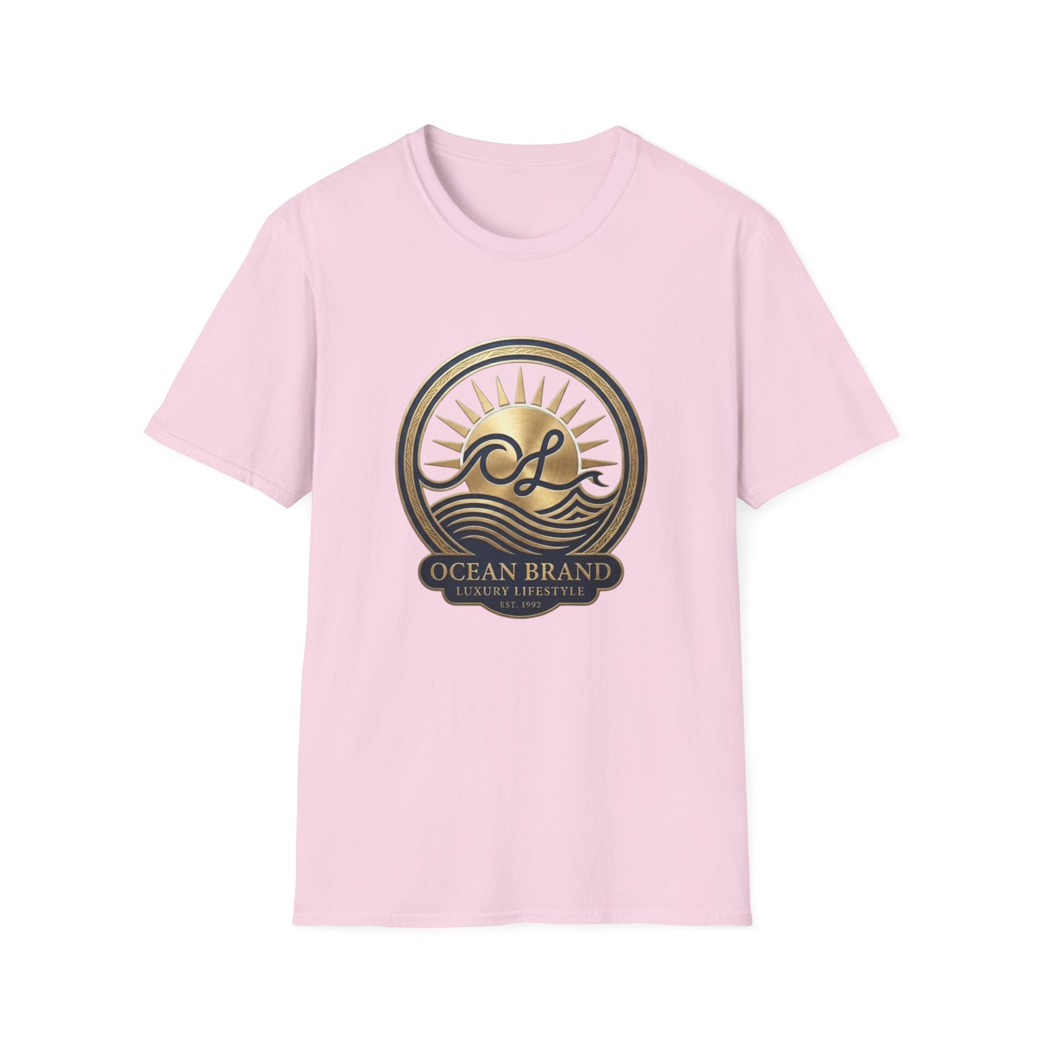 Ocean Brand Vintage Logo T-Shirt — Nautical Sun & Waves Graphic