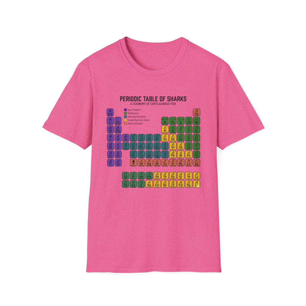 Periodic Table of Sharks T-Shirt — Graphic Shark Species Chart Tee